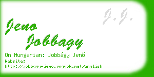 jeno jobbagy business card
